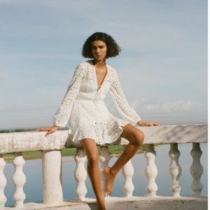 Zara SHORT DRESS WITH OPENWORK EMBROIDER